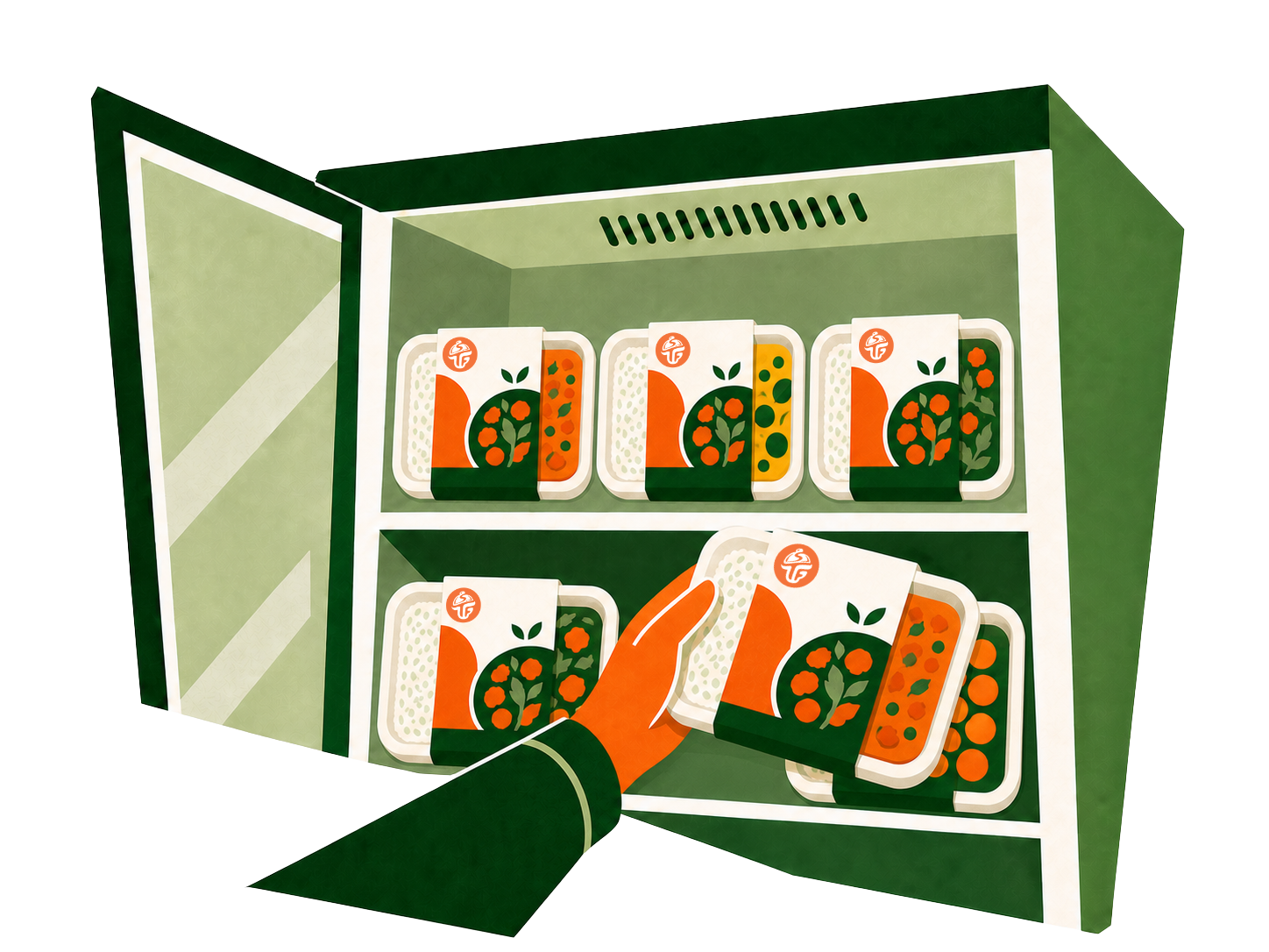 Tastie Foods vegetarian meals available from an in-store refrigerator